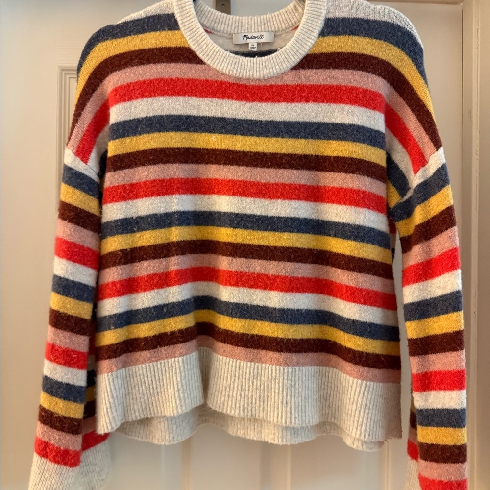 Madewell Multicolor Striped Crew Neck Sweater